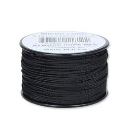 Atwood Rope MFG - Micro Cord - 1,18 mm - Schwarz - Spule 125ft