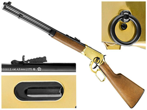 Umarex - Legenden Cowboy Gewehr Luftgewehr - 4,5 mm BB - Gold - 5.8376
