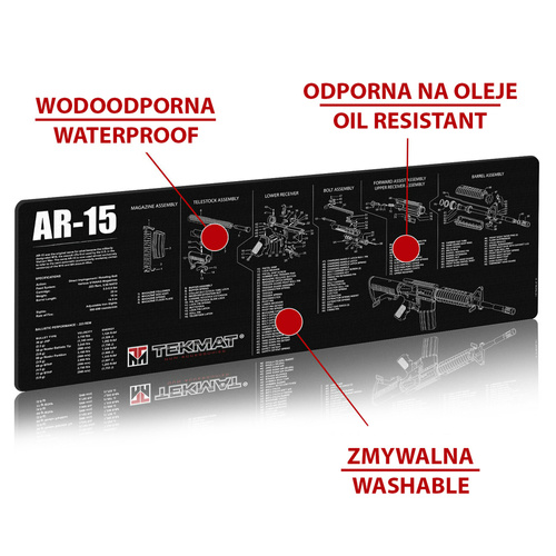 TekMat - Reinigungsmatte für Glock-Waffen - 27x43cm - TEK-R17-GLOCK