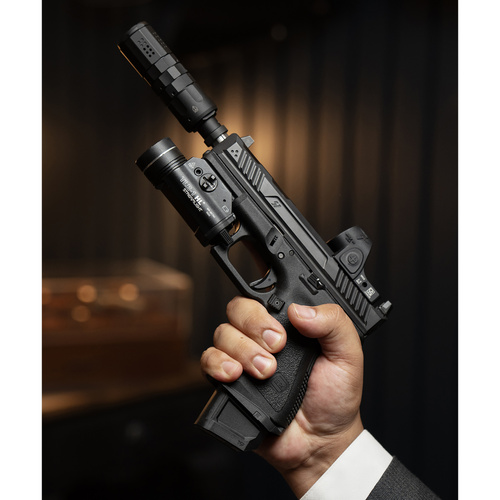 Strike Industries - Kompensator für Pistole im Kaliber 9 mm - Schwarz - SI-PISTOL-LC-BK
