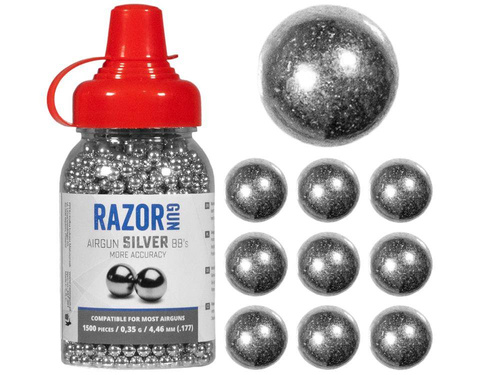 RazorGun - Luftgewehr BB's Silber - 4,46 mm - 1500 Stück - 337-001
