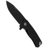 LionSteel - Aluminium Schwarz / Schwarz Klinge Klappmesser - ROK A BB