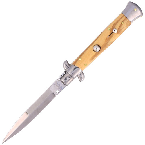 Frank Beltrame - Stiletto Switchblade Messer Bayonet - Helles Olivenholz - 23cm - FB 23/94B