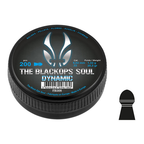  Black Ops - Soul Dynamic Luftgewehrkugeln - 5,5 mm - 200 Stück - PB306