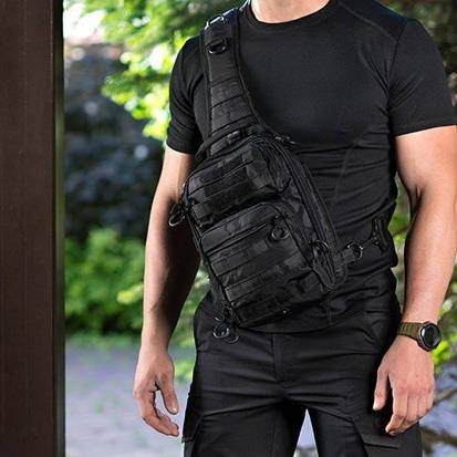 M-Tac - Tasche Urban Line Stadt Jäger Hexagon - Polyester - Czarny - GB0306-BK