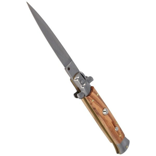 Frank Beltrame - Stiletto Switchblade Messer Bayonet - Dunkles Olivenholz - 23cm - FB 23/94