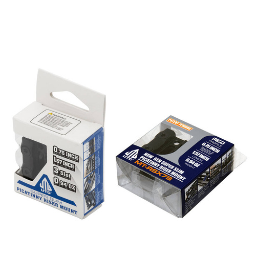 Leapers - Riser UTG Super Slim 3 Schlitz - 0.75" - Schwarz - MT-RSX7S