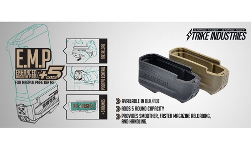 Strike Industries - Erhöhte Magazinplatte +5 - PMAG M3 - Schwarz - SI-EMP+5-BK
