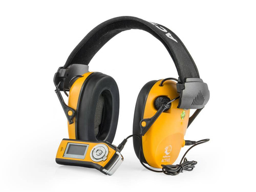 RealHunter - Set aus Active PRO Gehörschützern und Schutzbrille - Orange 