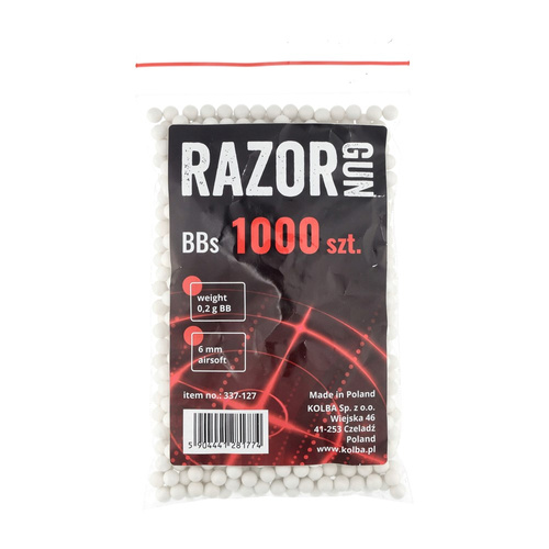 RazorGun - ASG BB's - 0.20g - 200g - Weiß - 337-127