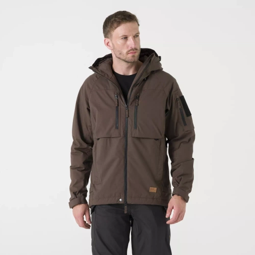 Helikon - Isolierte Winterjacke Yukon - DuraCanvas - Earth Brown/Schwarz - KU-WTY-DC-0A01A
