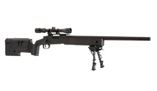 Specna Arms - SA-S02 CORE™ Scharfschützengewehr Replik mit Zielfernrohr und Zweibein - Schwarz