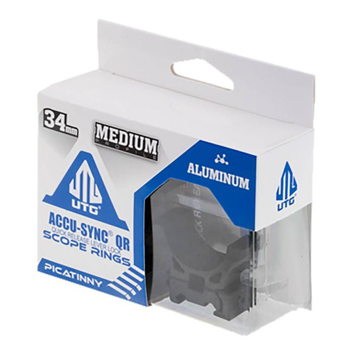 Leapers - Zweiteilige Montierung AccuSync 34/22 - 34 mm - Medium - Schwarz - AQR415