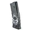 MFT - Polymer Magazin Extreme Duty Punisher Skull für AR-15 / M4 - 5,56 x 45 mm/.223 - 30 Schuss - Schwarz - EXDPM556-BL