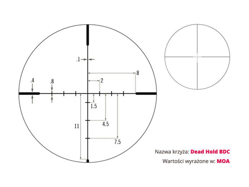 Vortex Optics - Zielfernrohr Crossfire II 6-18x44 - 1'' - AO - Dead-Hold BDC MOA - Schwarz - CF2-31033