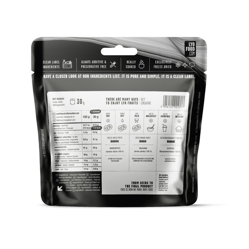 Lyofood - Gefriergetrocknete Banane - 30 g
