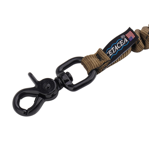 Cetacea Tactical - Lanyard für Waffen Trigger Snap Covered Mini Coil Tether - Olive Drab - TA-MCT3-OD
