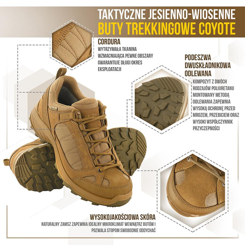 M-Tac - Trekking-Stiefel für Herbst und Frühjahr - Cordura - Coyote - 1JJ115/6TPLV