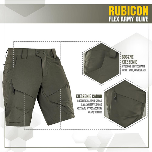 M-Tac - Taktische Shorts Rubicon Flex - 4-Way Stretch - YKK - Army Olive - 20070062