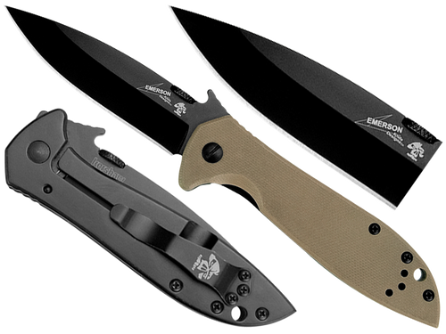 Kershaw - Taktisches Messer Emerson 6054BRNBLK - 8Cr14MoV - Schwarz - 6054BRNBLK