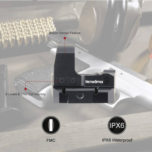 Vector Optics - Offener Kollimator Frenzy-S 1x17x24 SAS - MAG/RMS - Picatinny - SCRD-62