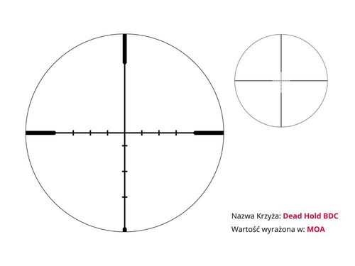 Vortex Optics - Zielfernrohr Diamondback 1.75-5x32 - 1'' - Dead-Hold BDC MOA - Schwarz - DBK-08-BDC