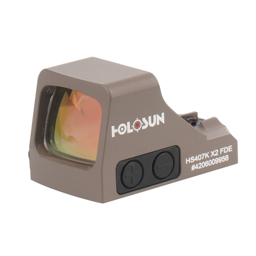 Holosun - Kollimator HS407K Offene Reflex SubCompact Pistole Visier - FDE - HS407K-X2-FDE