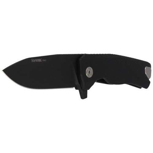 LionSteel - Aluminium Schwarz / Schwarz Klinge Klappmesser - ROK A BB