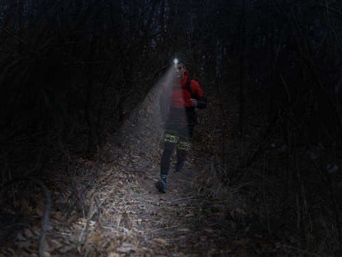 Fenix - Stirnlampe mit zwei Lichtstrahlern - Schwarz - HM65R