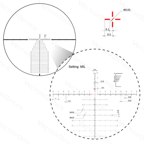 Vector Optics - Zielfernrohr Continental 5 - 30 x 56 - 34 mm - Erste Bildebene - SCFF-41 