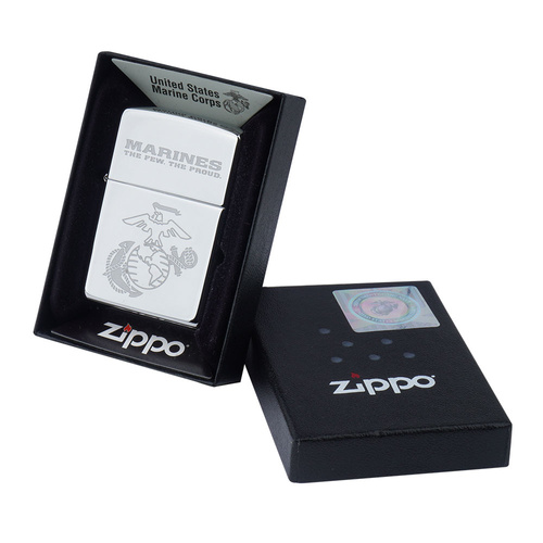 Zippo - Marines Benzinfeuerzeug - High Polish Chrome - Z28478