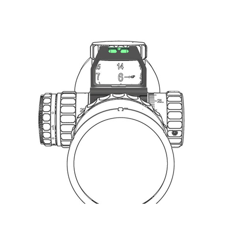 Vector Optics - Wasserwaage mit Vergrößerungslinse X-ACCU - 30 mm - Schwarz - SCTR-01