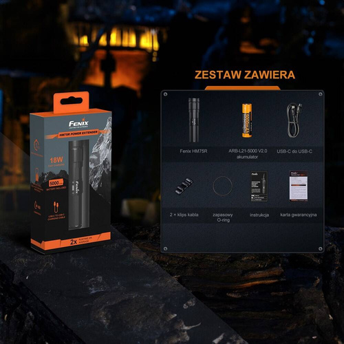 Fenix - LED-Stirnlampe ohne Tablett - Schwarz/Gelb - HM75R SE