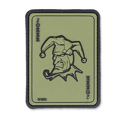 101 Inc. - 3D-Aufnäher - Joker - OD Grün -  3D PVC Morale Patches