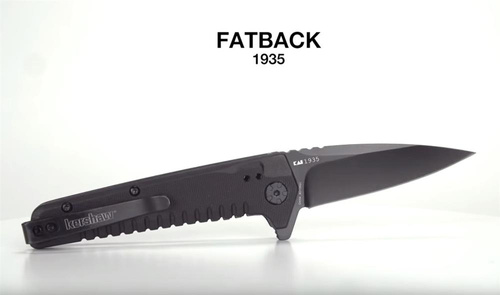 Kershaw - 1935 Fatback Taktische Messer - 8Cr13MoV - Schwarz - 1935