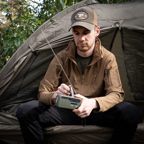 Fosco Industries - Überlebensradio mit Solarpanel und Kurbel - SW1/SW2/FM/AM - Grün - 464601