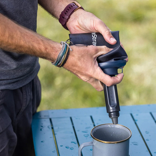 LifeStraw - Peak Squeeze Bottle Faltflasche - 0,65 L - Dark Mountain Gray