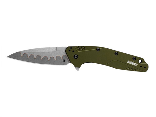 Kershaw - Dividend 1812OLCB Taktisches Messer - N690/D2 - Olive - 1812OLCB