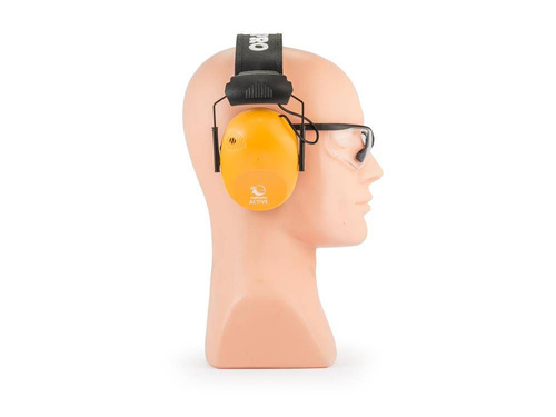 RealHunter - Set aus Active PRO Gehörschützern und Schutzbrille - Orange 
