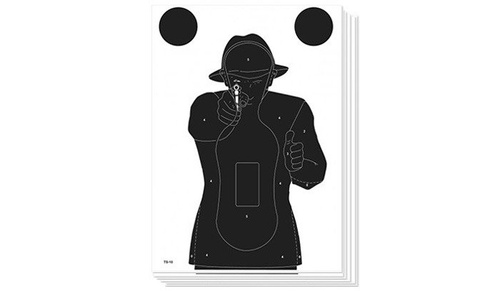 TS-10 Shilouette Zielscheibe - Schwarz - 10 Stück