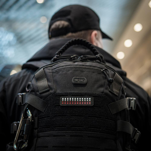 M-Tac - Polnischer Flaggenaufnäher - Fluoreszierend - Pixel - Laserschnitt - Schwarz / Rot / Weiß - 51005102