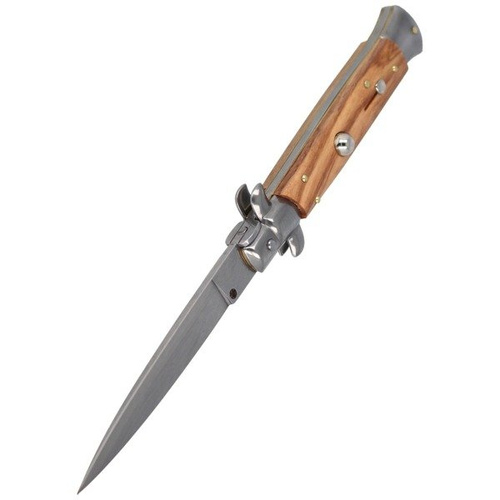 Frank Beltrame - Stiletto Switchblade Messer Bayonet - Dunkles Olivenholz - 23cm - FB 23/94