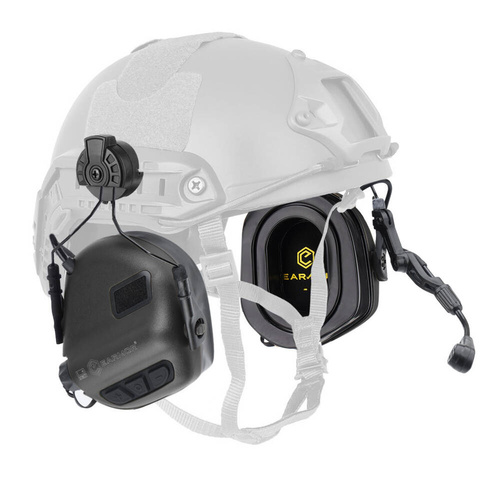 Earmor - M32H PLUS Kommunikations Headset für Helme - ARC Montage - Schwarz - M32H-BK/ARC (PLUS)