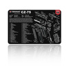 TekMat - Reinigungsmatte - CZ-75-Waffen - 27x43cm - TEK-R17-CZ75