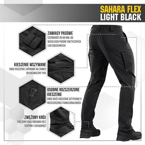 M-Tac - Taktische Hose Sahara Flex Lite - Schwarz - 20064002