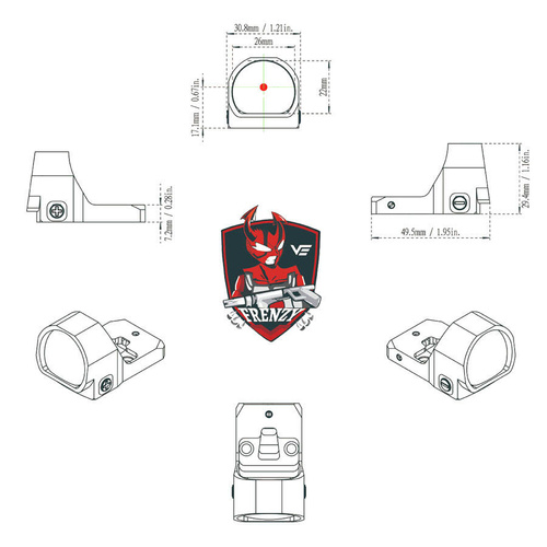 Vector Optics - Offener Kollimator Frenzy 1x22x26 MOS - MRS - SCRD-M36