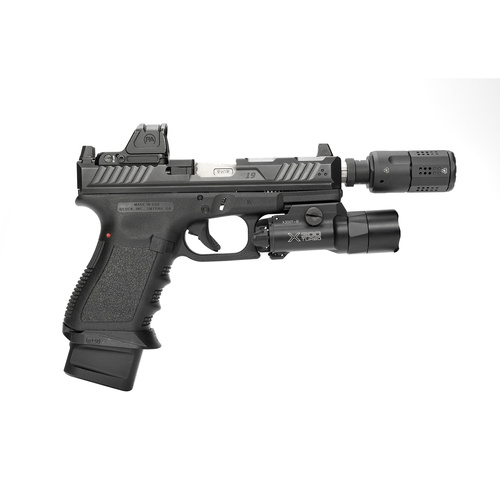 Strike Industries - Kompensator für Pistole im Kaliber 9 mm - Schwarz - SI-PISTOL-LC-BK