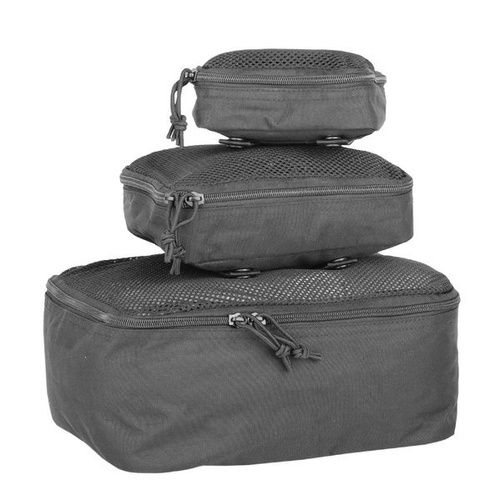 Mil-Tec - 3-Pc Mesh Pouch Set - Schwarz - 16003802