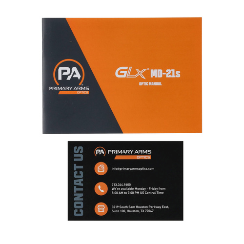 Primary Arms - Rotpunkt GLx MD-21 Visier - 21 mm - Micro Dot - AutoLive - ACSS-CQB Red Dot - PA-GLX-MD-21S