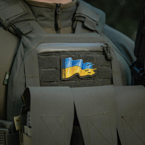 M-Tac – Ukraine-Flaggen-Aufnäher – Stickerei – Cordura 500D – rechts – Rangergrün – 51298123